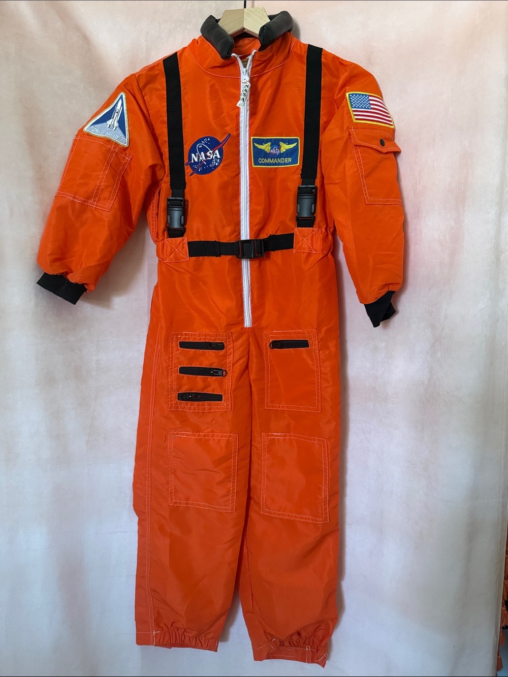 Kids Orange NASA Commander Space Suit Costume